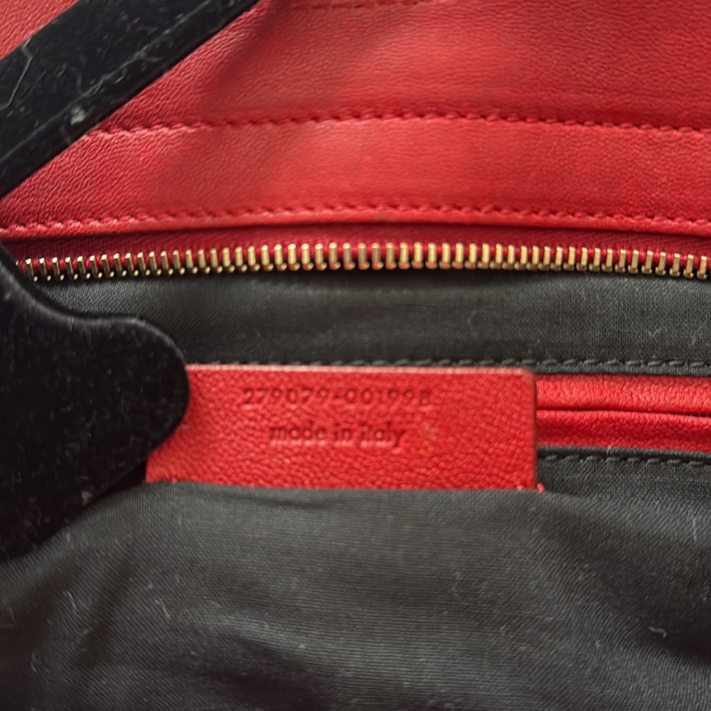 Yves Saint Laurent Red Leather Cabas Tote Bag - Picture 7 of 8